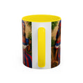 Mug with a colorful design on a white background