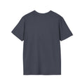 Plain dark gray t-shirt on a white background