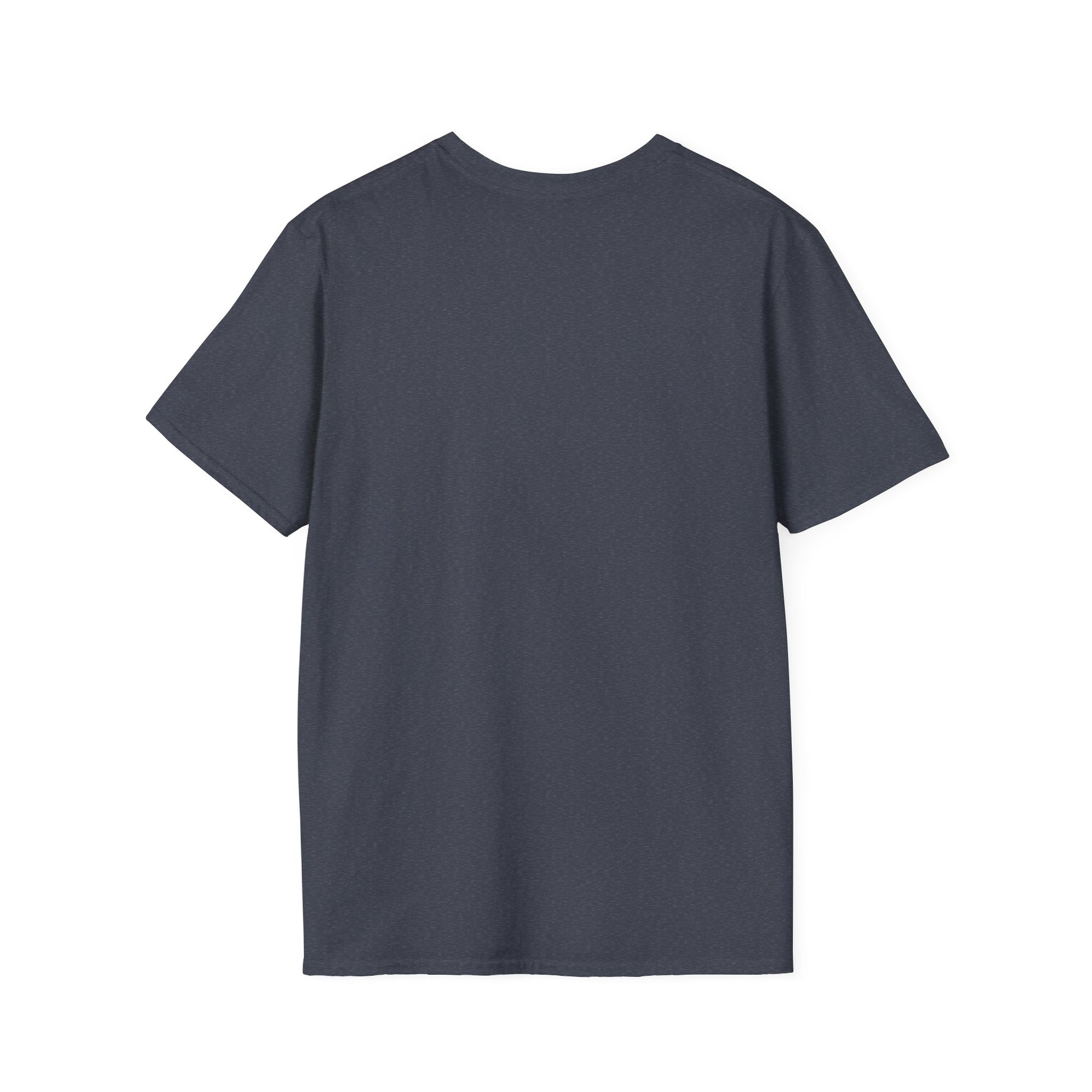 Plain dark gray t-shirt on a white background