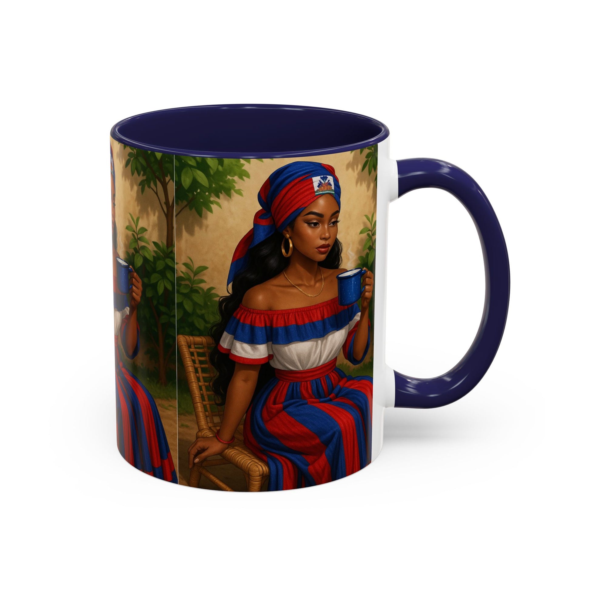 Cultural Elegance Coffee Mug, Unique Gift for Coffee Lovers, Hispanic Heritage Month, Hand-painted Design, Tea Cup, Kitchen Decor, Art Mug - D'TWINS FASHION