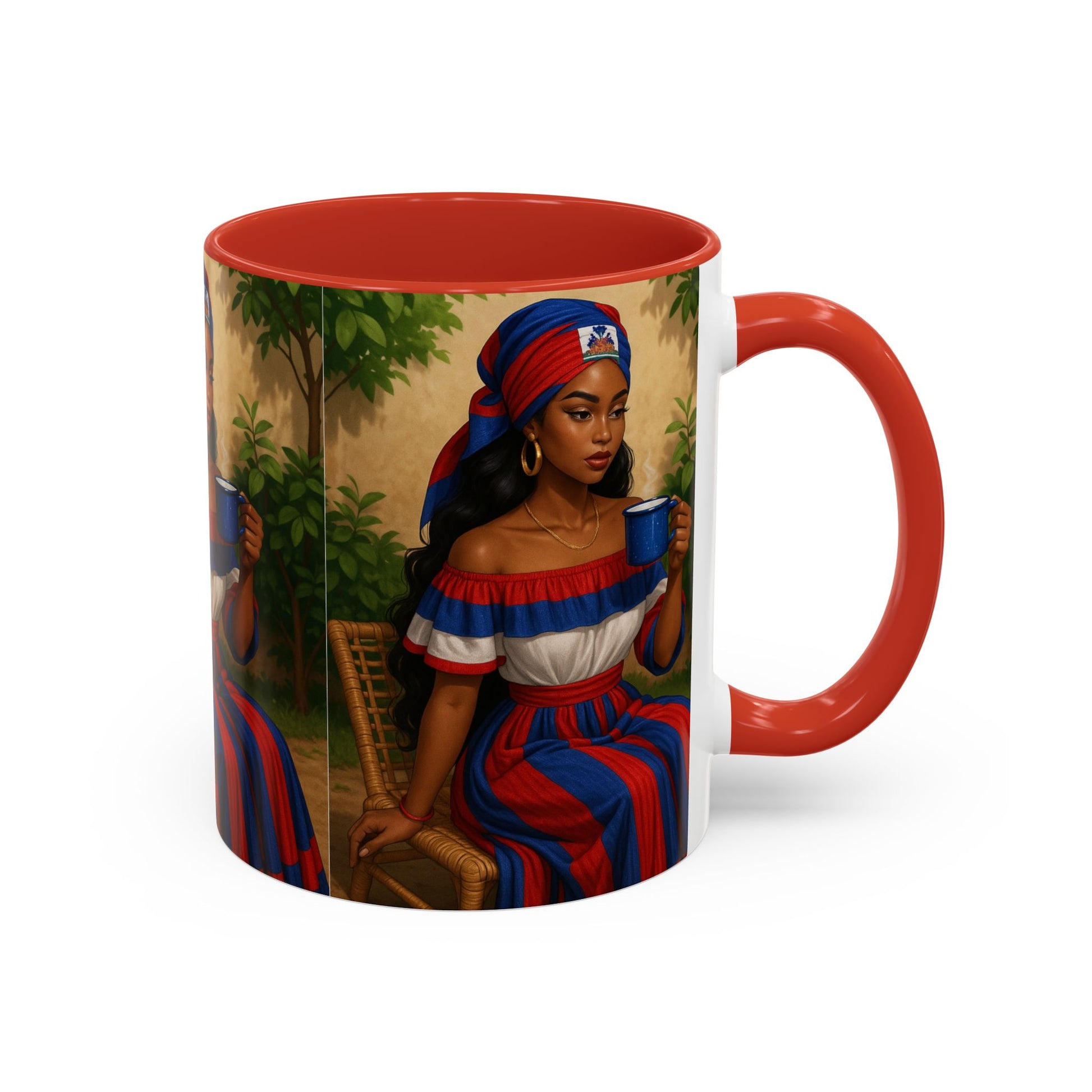 Cultural Elegance Coffee Mug, Unique Gift for Coffee Lovers, Hispanic Heritage Month, Hand-painted Design, Tea Cup, Kitchen Decor, Art Mug - D'TWINS FASHION