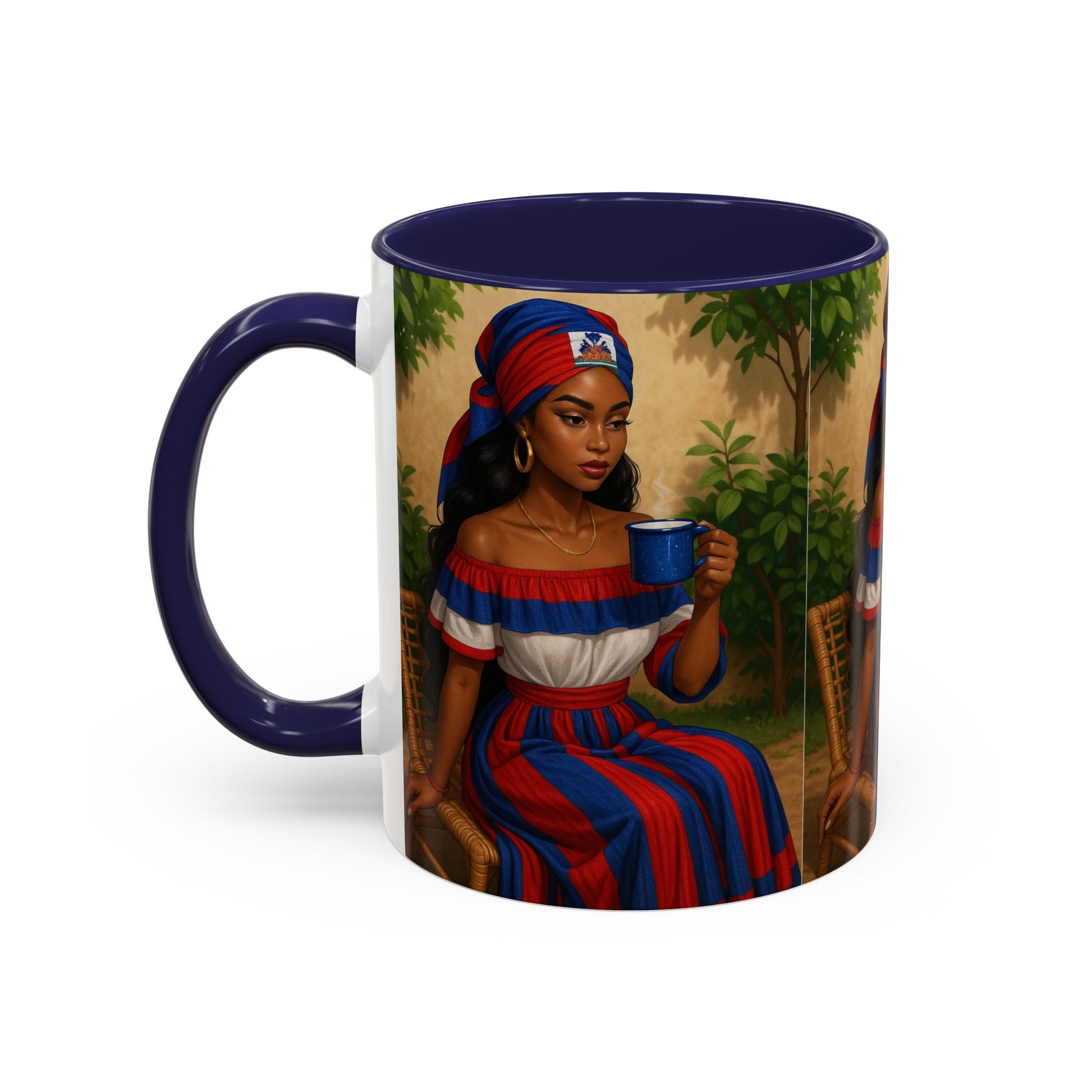 Cultural Elegance Coffee Mug, Unique Gift for Coffee Lovers, Hispanic Heritage Month, Hand-painted Design, Tea Cup, Kitchen Decor, Art Mug - D'TWINS FASHION