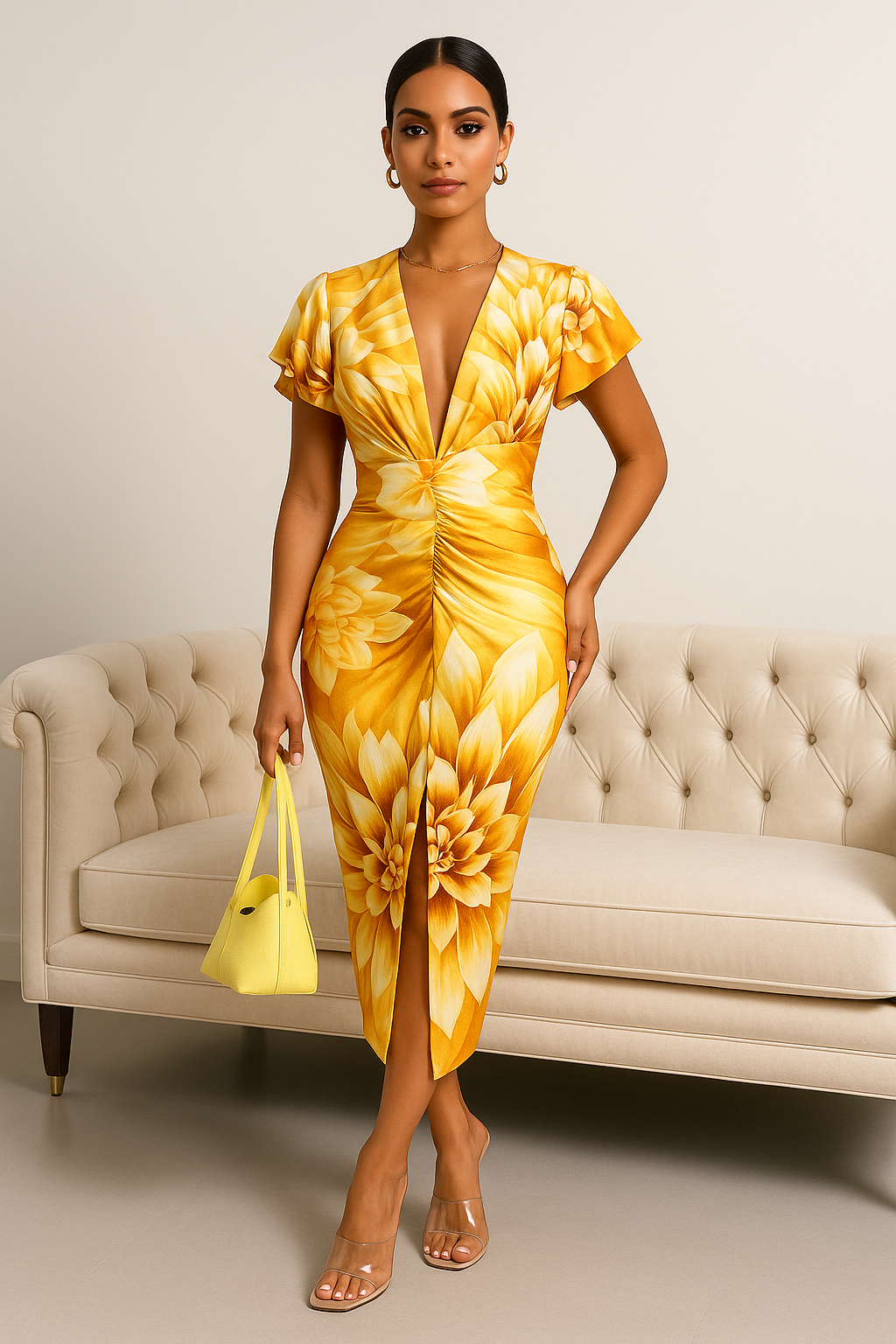 🌸 Bloom Luxe Midi Dress