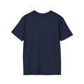 Navy blue t-shirt on a white background