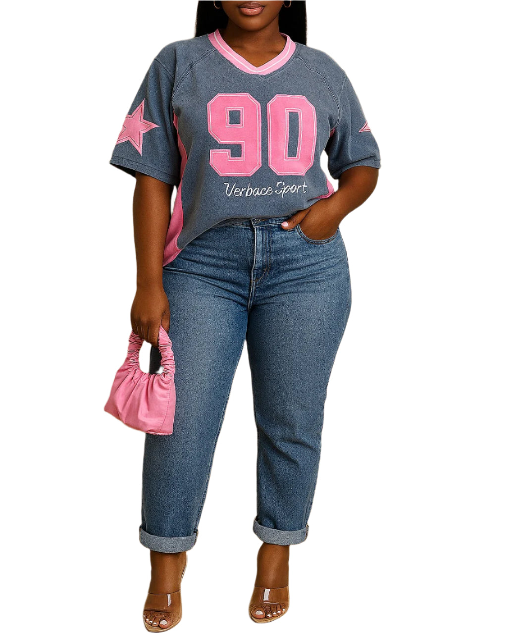 Varsity 90 Denim Jersey Top