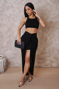 Black Skirt Set