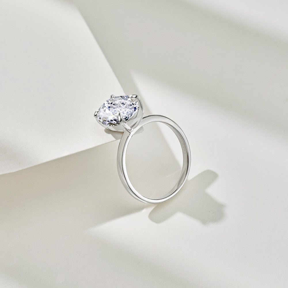 925 Sterling Silver Zircon Oval Rings