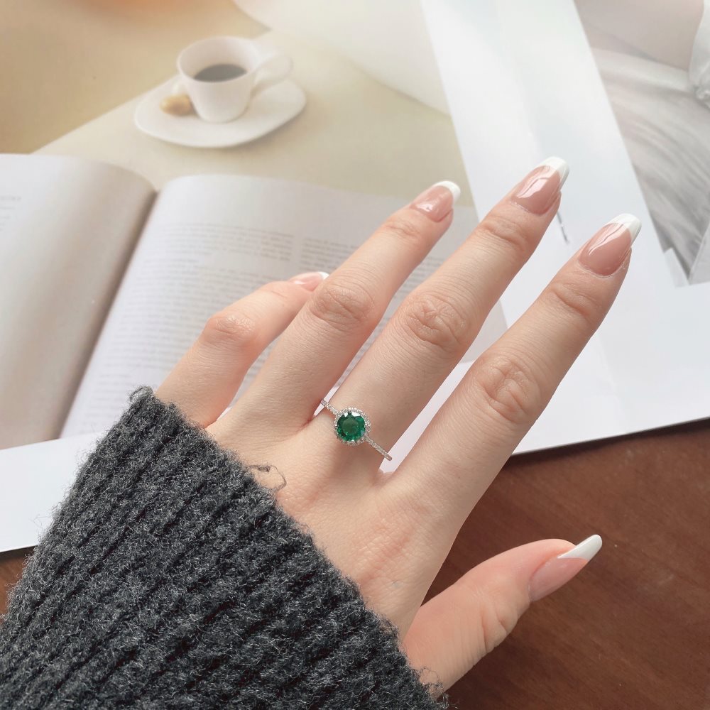 925 Sterling Silver Zircon Square Rings