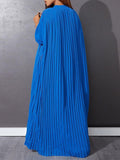 Plus size women's new fashion loose casual pleated dress - D'TWINS FASHION