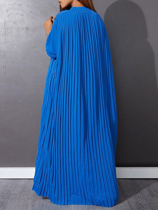 Plus size women's new fashion loose casual pleated dress - D'TWINS FASHION