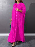 Plus size women's new fashion loose casual pleated dress - D'TWINS FASHION