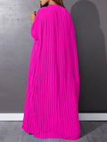 Plus size women's new fashion loose casual pleated dress - D'TWINS FASHION
