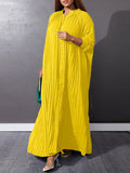 Plus size women's new fashion loose casual pleated dress - D'TWINS FASHION