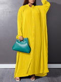 Plus size women's new fashion loose casual pleated dress - D'TWINS FASHION