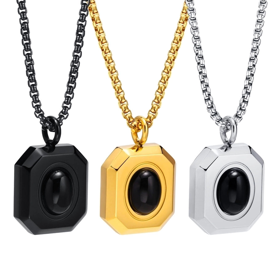 304 Stainless Steel 18K Gold Plated Simple Style Plating Inlay Geometric Agate