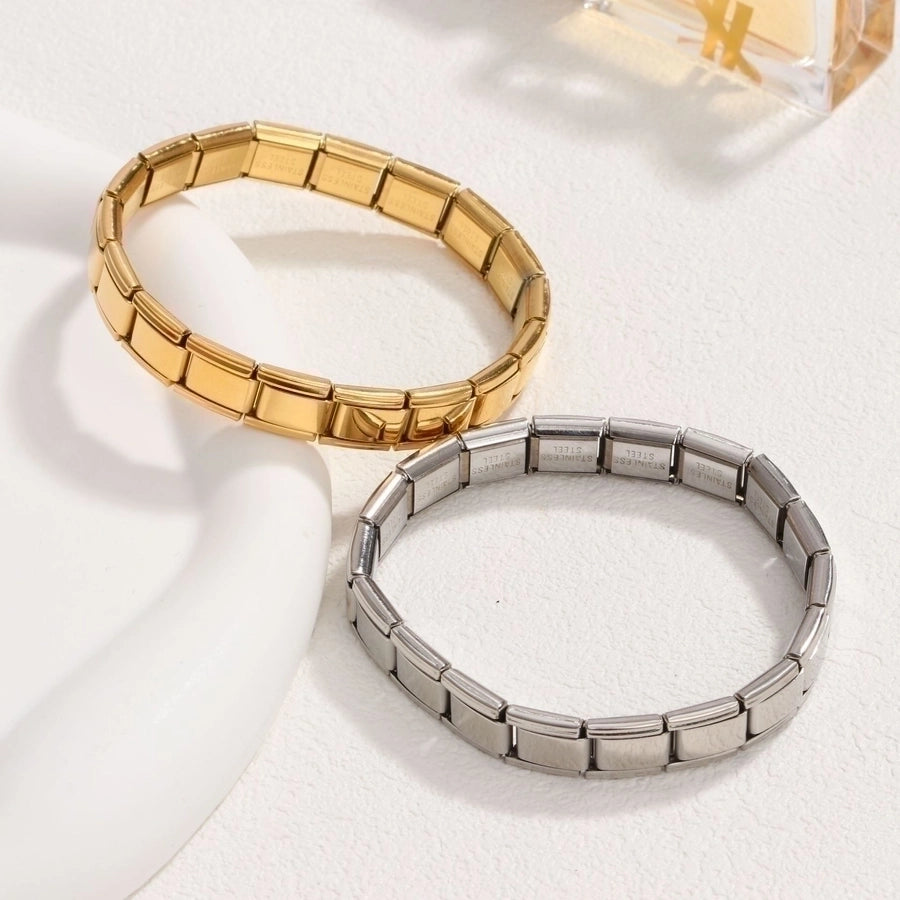 Cartoon Style Classic Style Solid Color 201 Stainless Steel Stainless Steel Bracelets In Bulk