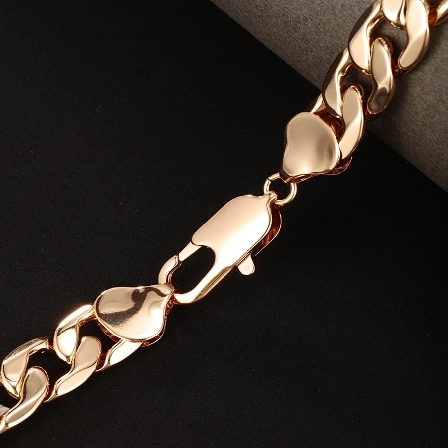 hip-hop xuping solid color copper alloy plating 18k gold plated men's necklace